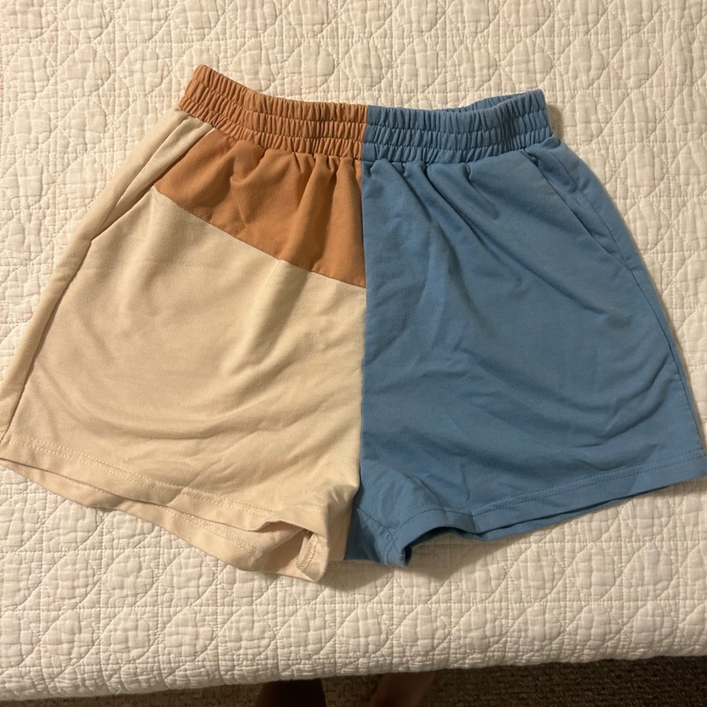 Shein Color block Sweat Shorts. Size Small.